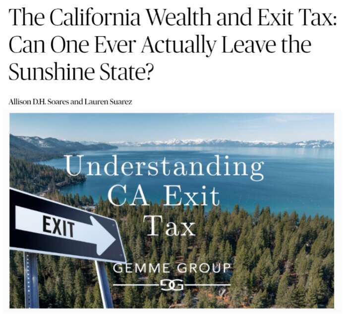 加州新提案: 离开加州要交“搬家税” 还要交10年