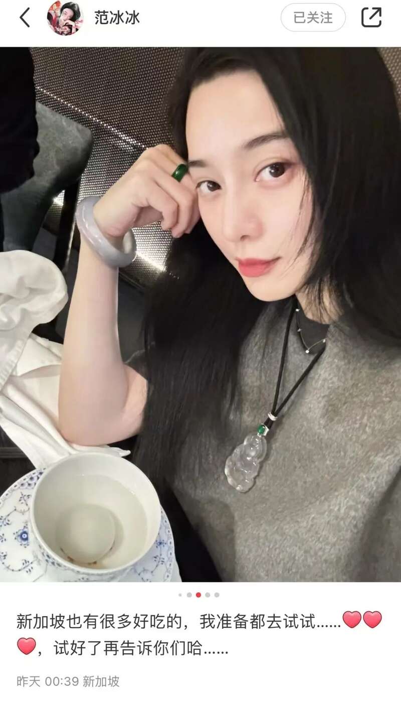 范冰冰转战东南亚: 在新加坡开公司 去大马拍电影