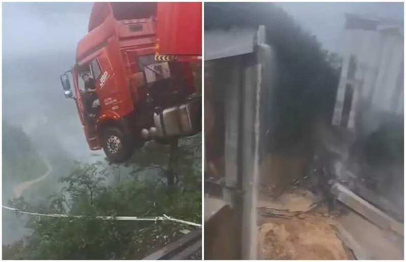 贵州高速公路崩塌多车坠落 官方竟称“无人伤亡”