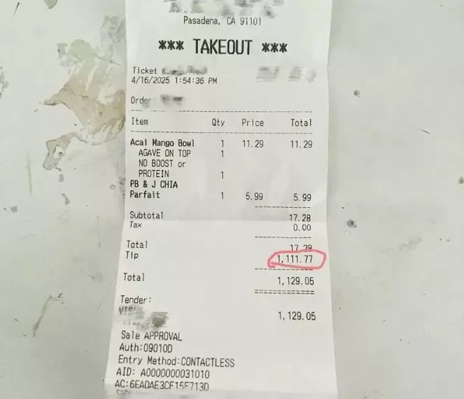 小费制度现漏洞 华人买杯果汁被扣千元小费要不回