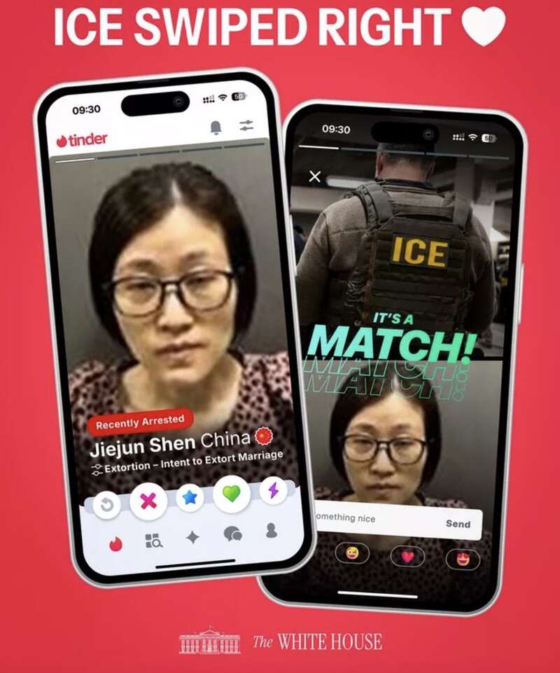 华女假结婚被捕 白宫竟调侃: 与ICE匹配成功
