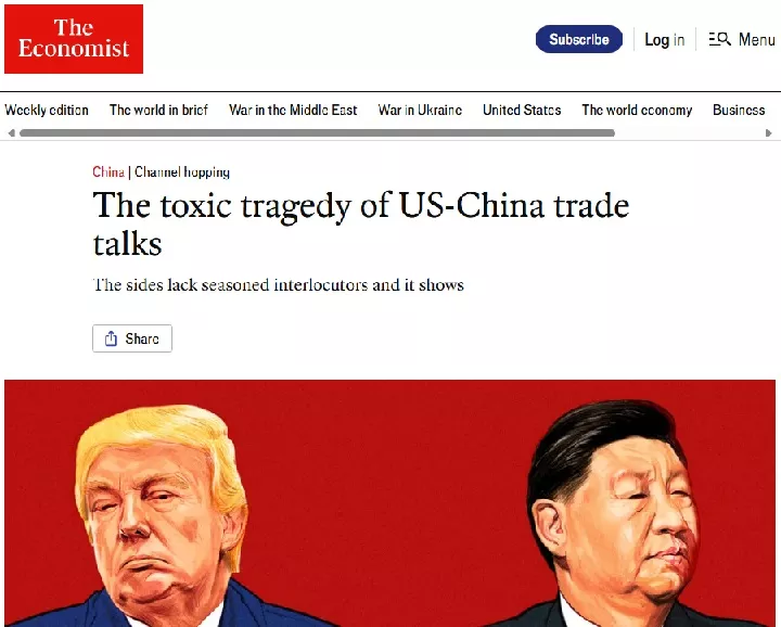 经济学人：中美贸易谈判陷入“有毒境地” 因为…