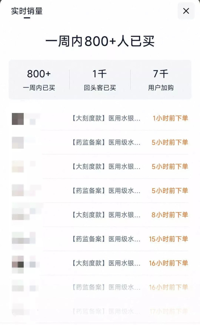 水银体温计“禁产令”生效 有网店一天卖超300支