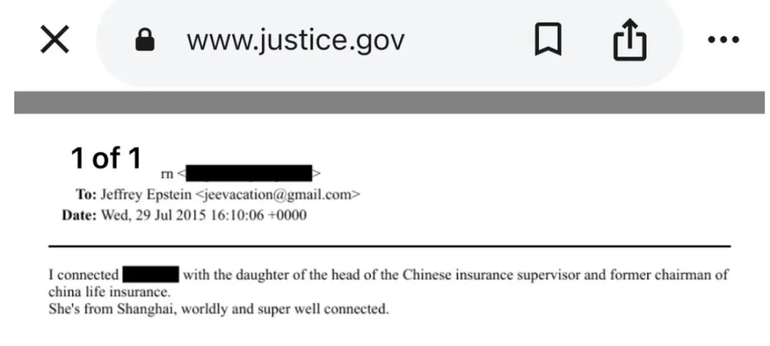 爱波斯坦档案：一上海女大佬遭曝光