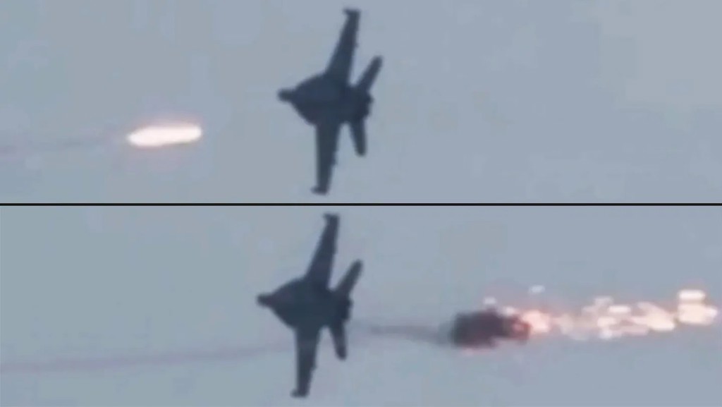 生死一线！美军F-18低空遭导弹贴身爆炸