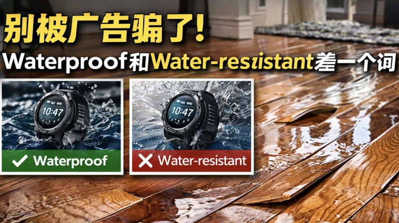 别被骗了 Waterproof和Water-resistant完全不同