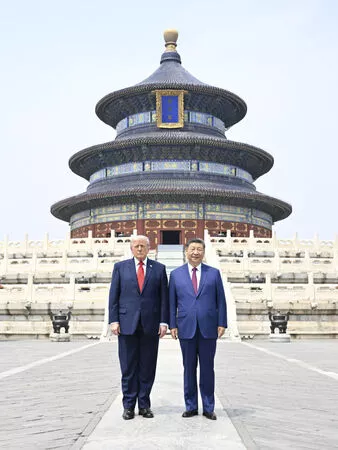 带川普看天坛 习近平:寓意中国"天圆地方"宇宙观